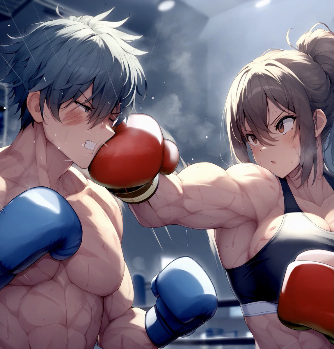 Debut mixed boxing.