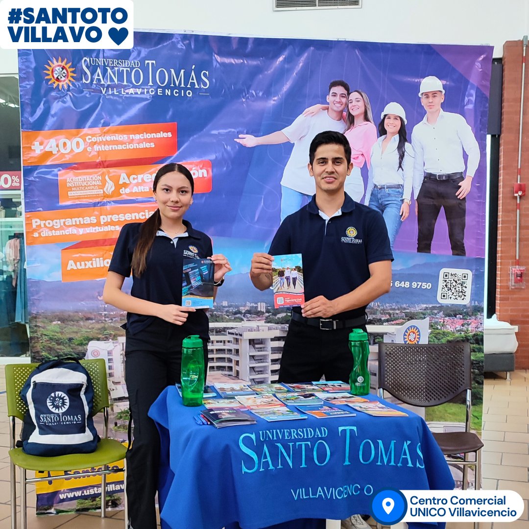 Estuvimos en <a href="/unicooutlet/">UNICO CC Outlet</a>🤩🎁⁣
⁣⁣Si no pudiste asistir, no te preocupes. ¡Estamos aquí para ayudarte a encontrar tu carrera!⁣
⁣
#FeriaUniversitaria #UniversidadSantoTomás í #centrocomercialunicovillavicencio #unicovillavicencio #centrocomercialunico #estudiar #villavicencio