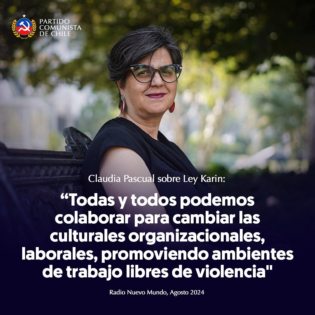 PCdeChile's tweet photo. Senadora Claudia Pascual ante la entrada en vigencia de la #LeyKarin @Claupascualgrau https://t.co/HX8ZJfgkiq
