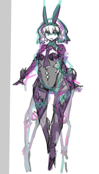 #バニーの日 今作業中の仮バニーも添えて(バニーの日用ではなかったので) 