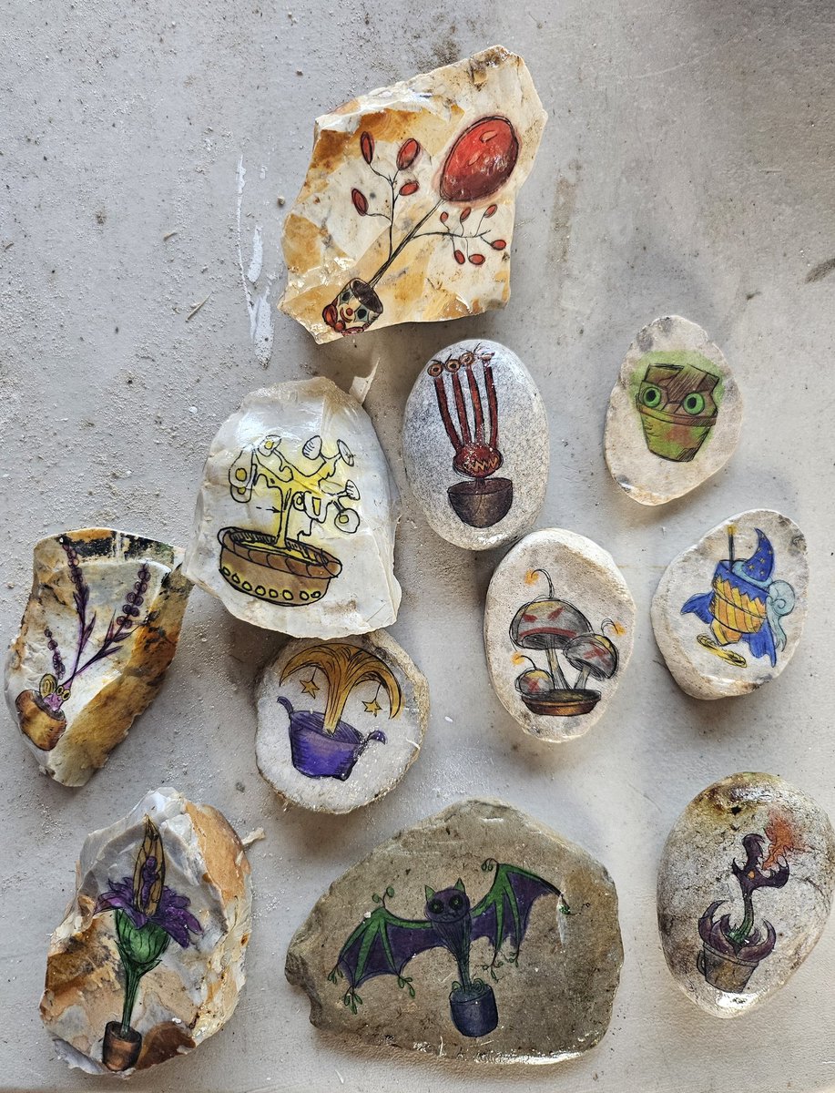 Rocks and plants are cool. #purplehouse #rockpaintings check out our Instagram, TikTok, or Facebook for locations to pick one up!