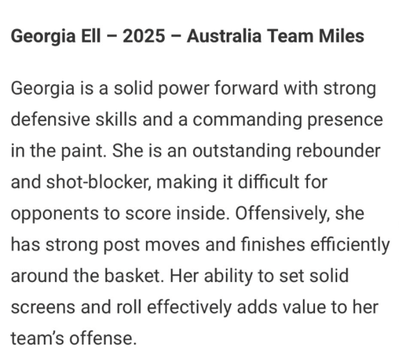 Georgia Ell (@georgia_ell) on Twitter photo Thanks for the evaluation <a href="/JrAllStarBB/">Jr. All-Star Girls Basketball</a>, correction I'm class of 2026. x.com/JrAllStarBB/st… Thanks for the evaluation <a href="/JrAllStarBB/">Jr. All-Star Girls Basketball</a>, correction I'm class of 2026. x.com/JrAllStarBB/st…