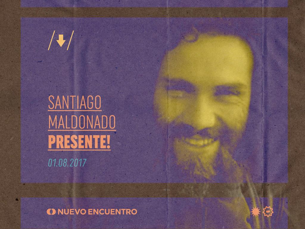 JavierCalisaya's tweet photo. #1deAgosto #En2017 | Se cumplen #7años de la desaparición de Santiago Maldonado.
Seguimos exigiendo juicio y castigo para los responsables. https://t.co/JonlYBQ2aJ