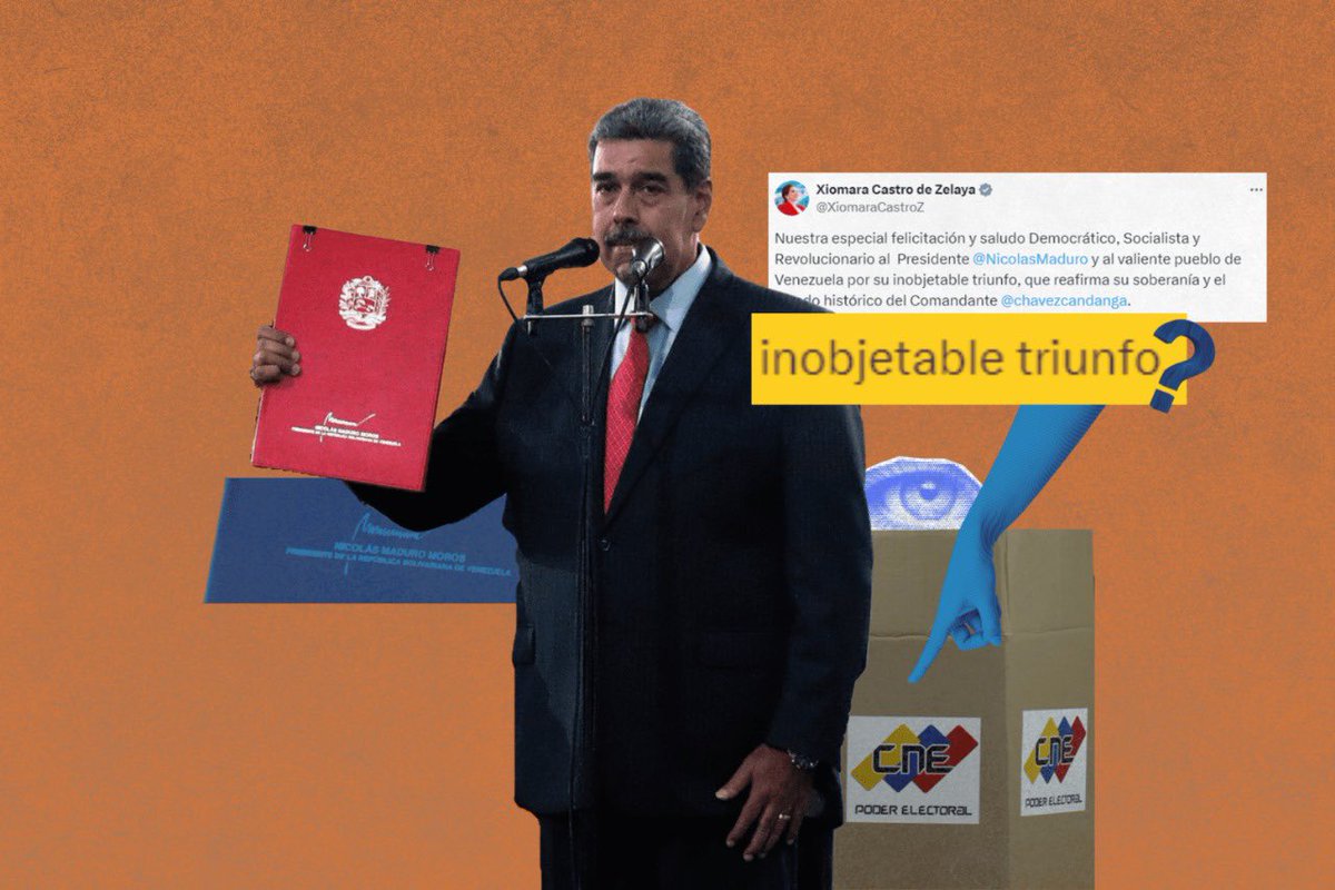 #Opinión CC La presidenta Xiomara Castro calificó el resultado de las elecciones en Venezuela como un «inobjetable triunfo» a favor de la reelección de Nicolás Maduro. Para el abogado <a href="/RafaJerezHn/">Rafa Jerez</a>, esta es una muestra de que la lealtad ideológica del gobierno de Xiomara Castro