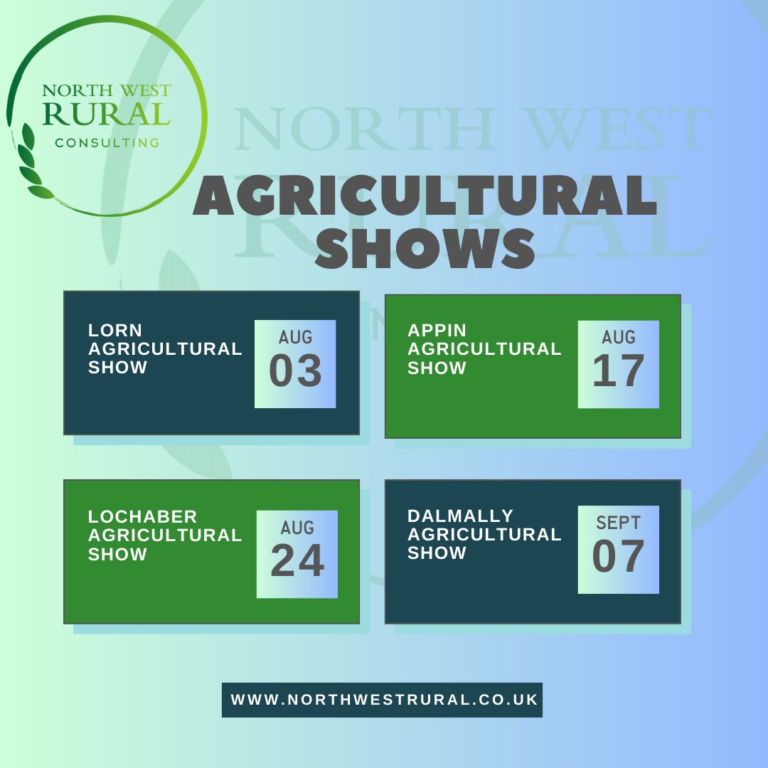 NWRConsulting's tweet photo. We are heading into Agricultural Show season and sadly we cannot be at every single show - as much as we would sincerely like to be. 

However, NWRC will be at some so if anyone is at any of the shows noted here be sure to stop us and have a chat. 

Maybe we will see you there! https://t.co/CAMja5YeRU