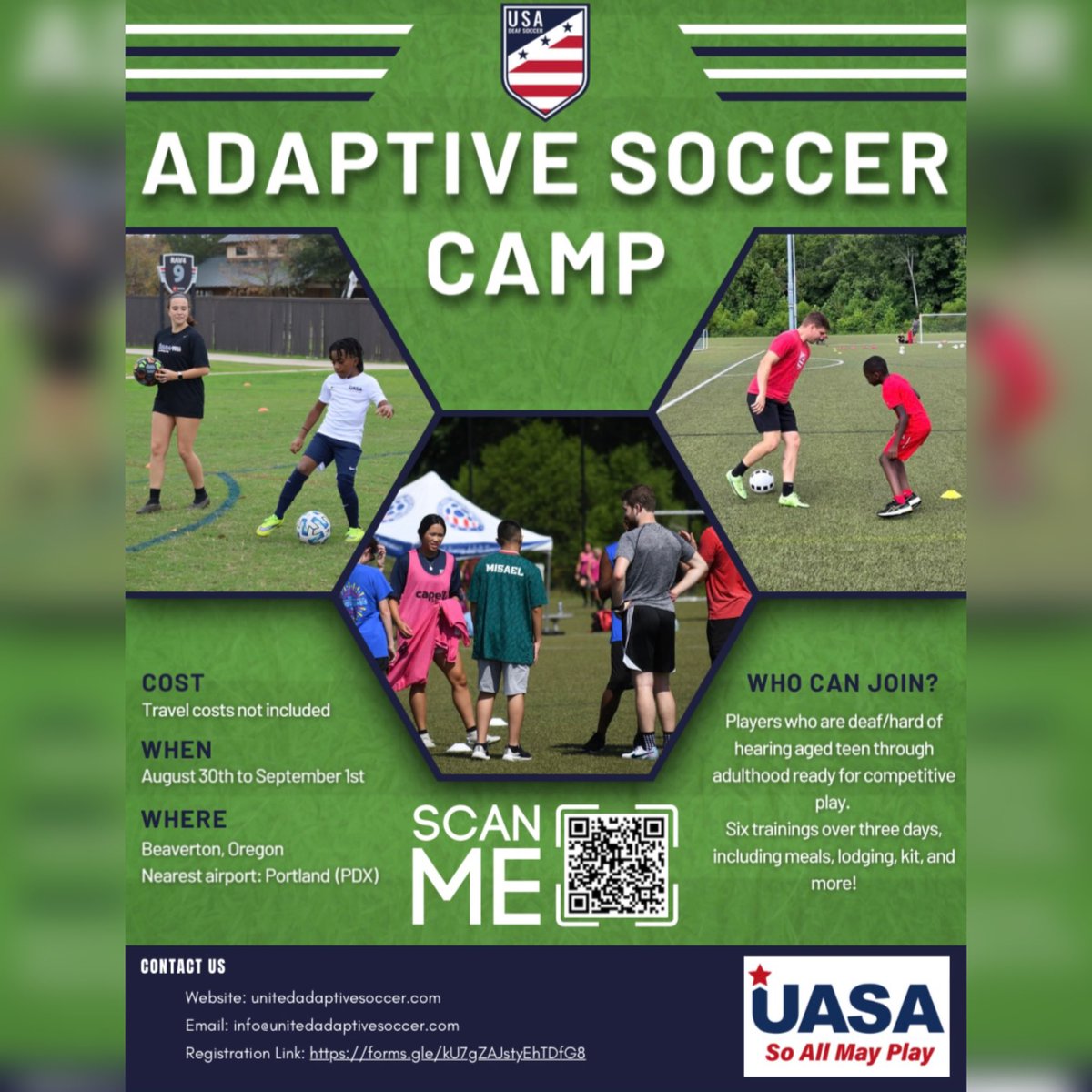 𝓐𝓷𝓸𝓽𝓱𝓮𝓻 𝓒𝓪𝓶𝓹!
The month has just begun, but at its end will be a camp in Beaverton, Oregon! Players who are deaf/hard of hearing aged teen through adulthood can take part in what is sure to be unforgettable experience. Register at the link in our bio!