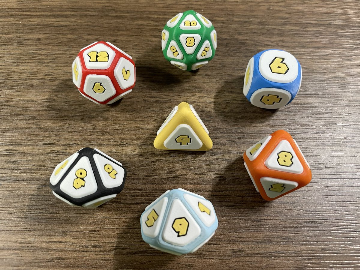 robby_brown's tweet photo. @SimplefullCraft @Jojohand_dev I reworked the design some more. Still gets stuck between the numbers. Though typically only when they rest against something. D10 is the most problematic. With a few more tweaks I’ll try making new molds and casting some resin versions. https://t.co/bKwV07SLEp