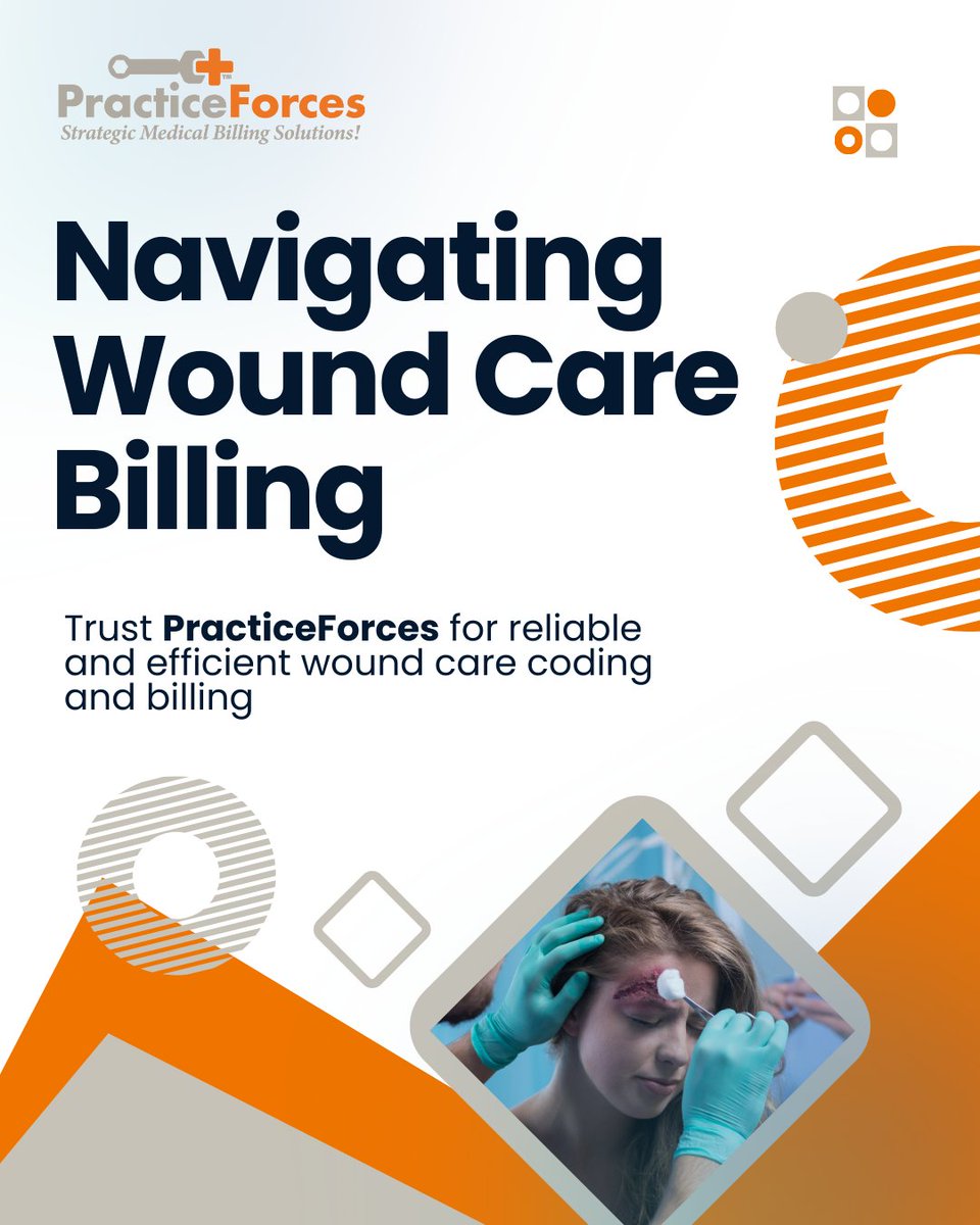practiceforces's tweet image. Improving #woundcarebilling outcomes requires expertise, attention to detail, and current knowledge of coding guidelines. Contact us today. Visit practiceforces.com/blog/3-tips-to… to know more.

#WoundCareCoding #PracticeForces #TopUSMedicalBilingCompanies #ushealthcare #MedicalBillingFL