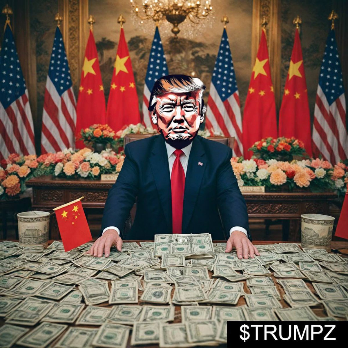 Sitting at the table with the Trump Zhong himself. We are here to make China and America great again 
$TRUMPZ