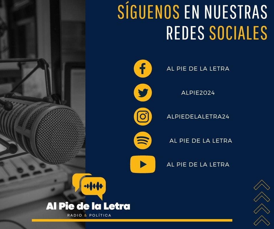 alpie2024's tweet photo. ✅ Te invitamos a seguir las redes sociales de Al Pie de la Letra y así poder seguir las transmisiones en vivo, colaboraciones y entrevistas #sincensura #radioxinternet vía @rodolforiverap https://t.co/7FnCPomcpV