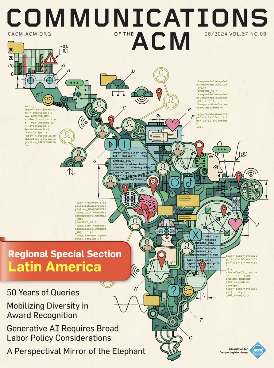 Lisette Espín-Noboa 🇪🇨 (@lespin) on Twitter photo Thanks <a href="/bpoblete/">Bárbara Poblete</a> et al 🙌 for putting together the second edition of the Communications of the ACM #LatinAmerican Regional Special Section. 🌎😎 #HighlyRecommended Thanks <a href="/bpoblete/">Bárbara Poblete</a> et al 🙌 for putting together the second edition of the Communications of the ACM #LatinAmerican Regional Special Section. 🌎😎 #HighlyRecommended
