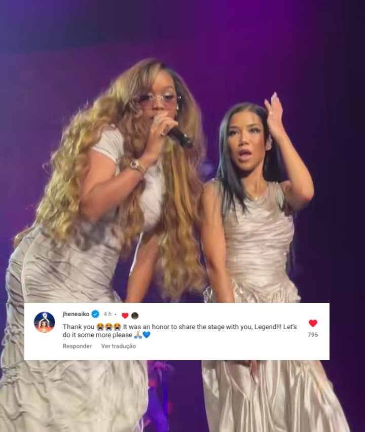 FAV DAS FAVS! Jhené Aiko no último post de @HERmusicx: 

"Obrigada 😭😭😭 Foi uma honra dividir o palco com você, lenda!!! Vamos fazer isso mais vezes por favor 🙏🏾💙"