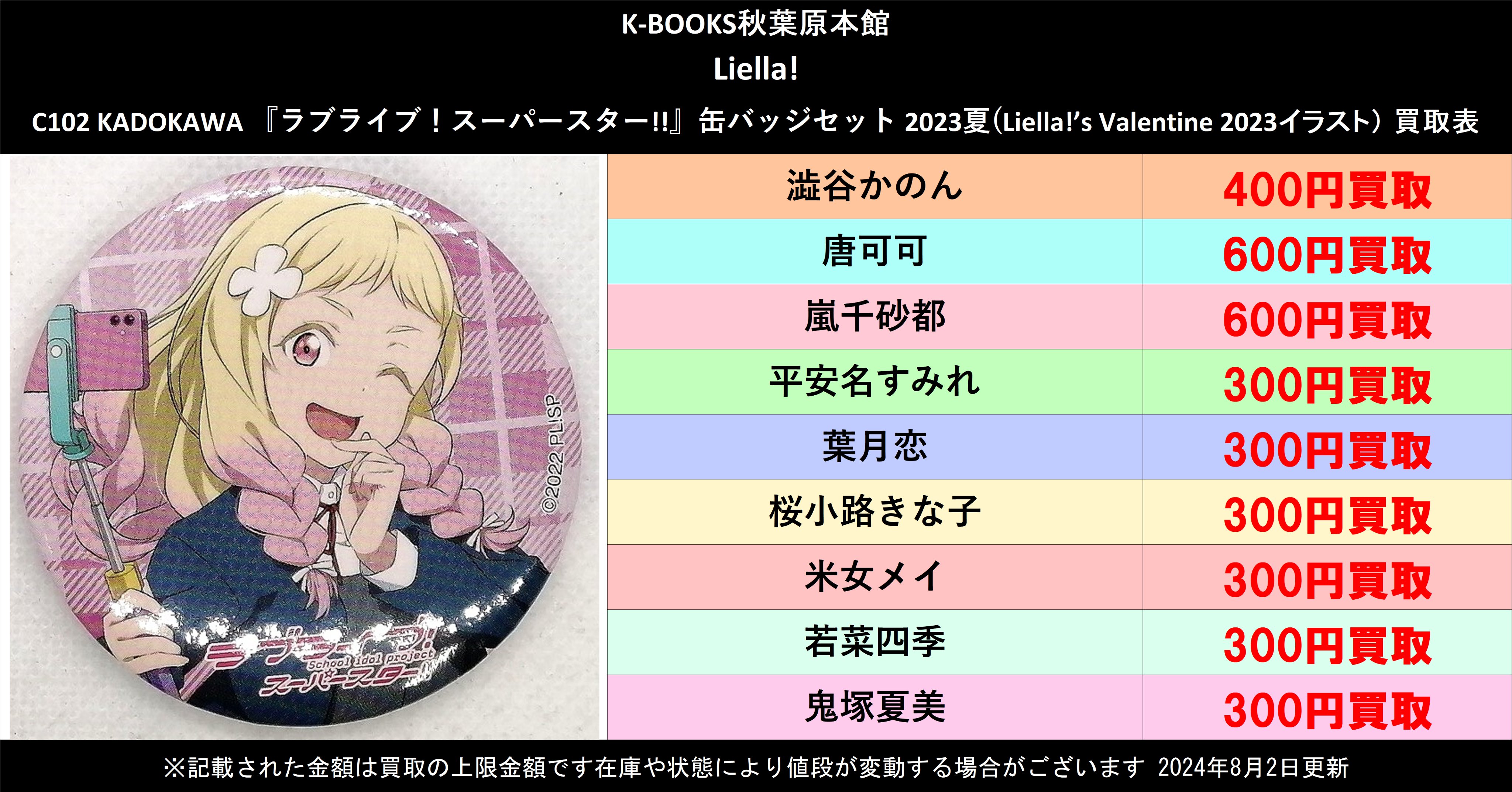 唐可可 星型缶バッジセット ラブライブ！スーパースター!! 【缶バッジ