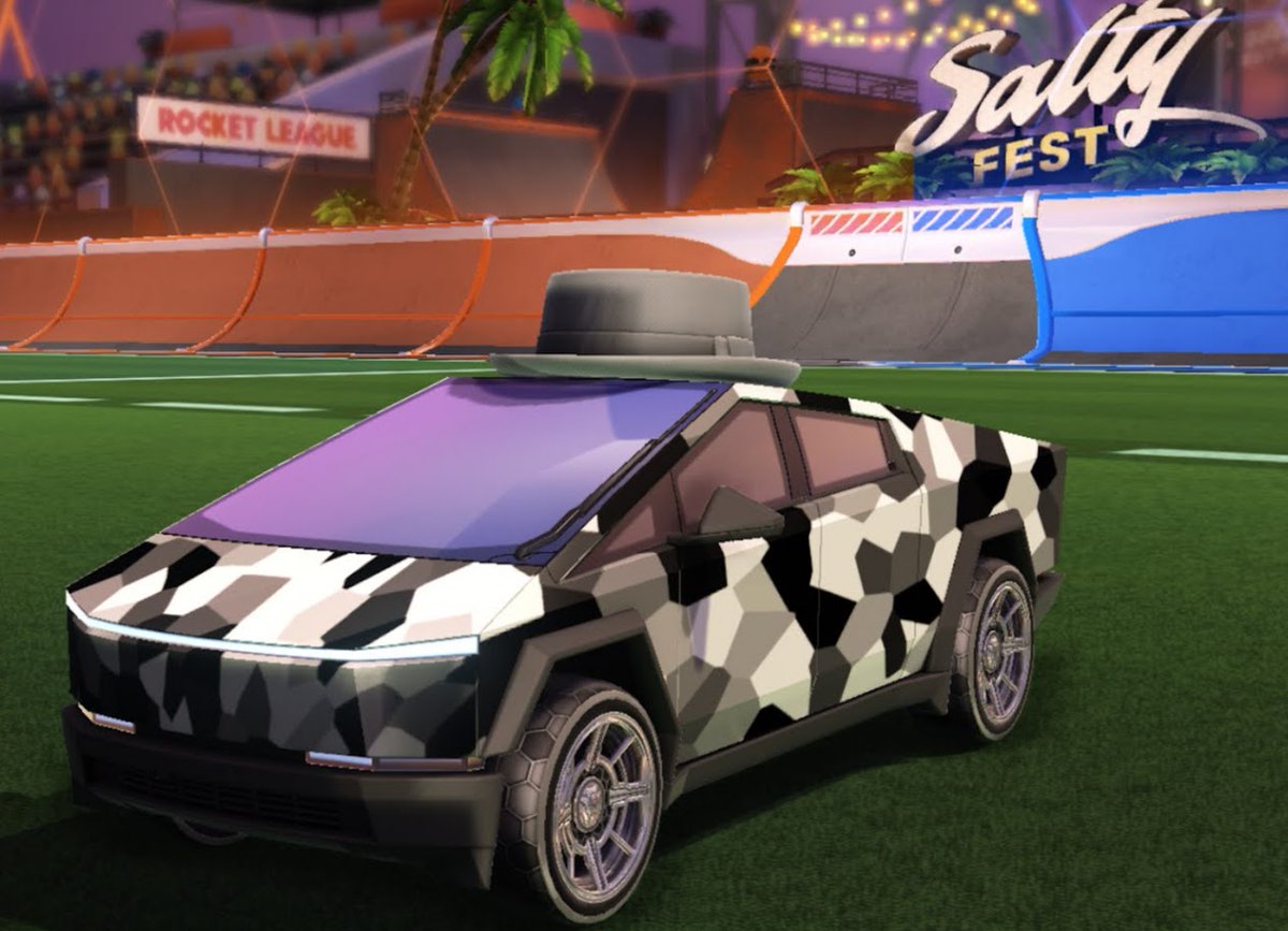 Acengames's tweet image. It's time to see if this Cybertruck can shoot some goals...going LIVE on some Rocket League!