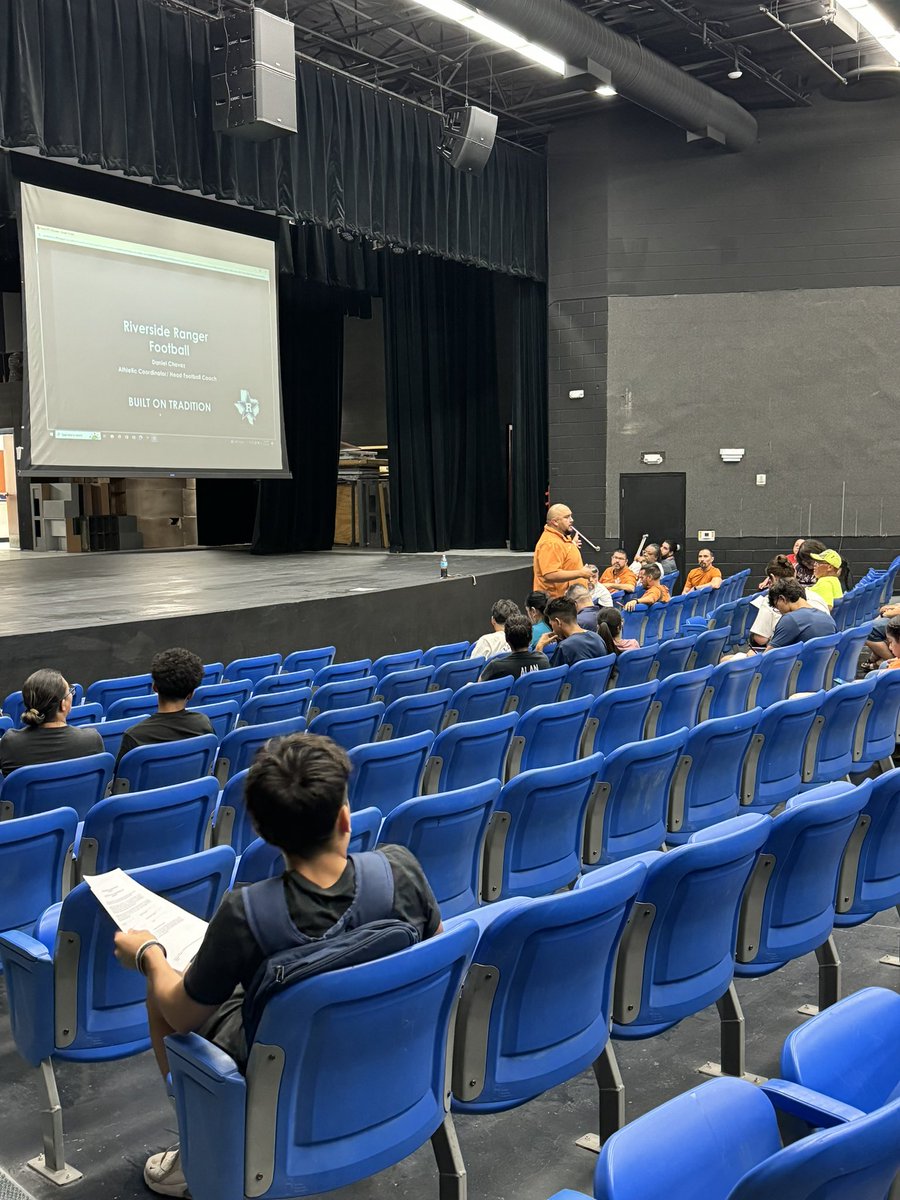 Coach Ramirez (@tomrami44) on Twitter photo Thank you to all the parents who attended the Parent Meeting tonight. The 1st step in getting ready to kickoff the new season Riverside Rangers. BUILT ON TRADITION!
<a href="/Daniel_Chavez08/">Daniel Chavez</a> <a href="/rhsrangersfbs/">Riverside Rangers Football</a> <a href="/Gvelazquez_yisd/">Coach Velazquez</a> <a href="/CoachAyalaRHS/">Chuy Ayala</a> Thank you to all the parents who attended the Parent Meeting tonight. The 1st step in getting ready to kickoff the new season Riverside Rangers. BUILT ON TRADITION!
<a href="/Daniel_Chavez08/">Daniel Chavez</a> <a href="/rhsrangersfbs/">Riverside Rangers Football</a> <a href="/Gvelazquez_yisd/">Coach Velazquez</a> <a href="/CoachAyalaRHS/">Chuy Ayala</a>
