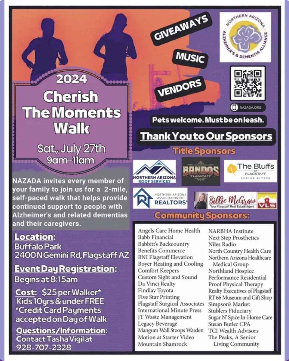 Eric_Cerino_'s tweet photo. Our lab had a great time over the weekend at NAZADA’s Cherish the Moments Walk, raising funds and awareness for dementia supports across Northern Arizona for people with dementia and their caregivers @NAU @PsychNau @NAU_SBS https://t.co/WaEePTRRO1 https://t.co/LNkTp7HRqJ