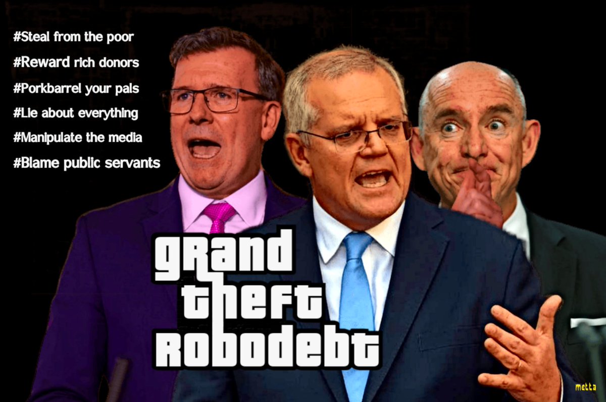 MettaBhavana1's tweet image. If I sent letters to everyone I know, claiming they owed me money, threatening if they didn&apos;t pay up, they&apos;d be hit by debt collectors or jailed, I&apos;d be charged with extortion. That&apos;s what the Coalition #Robodebt scammers did. Yet not one person has faced any penalty over it.