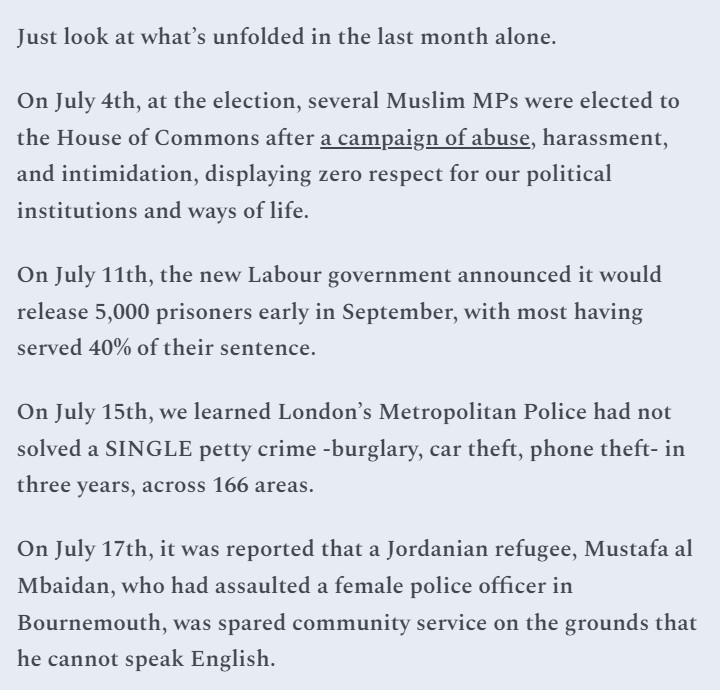 EndMassMigrate's tweet image. Stabbings, shootings, terror plots, intimidation, sectarian politics, machete brawls...

And that's just July.

@GoodwinMJ summarises life in multicultural Britain.

#Enough #EndMassMigration