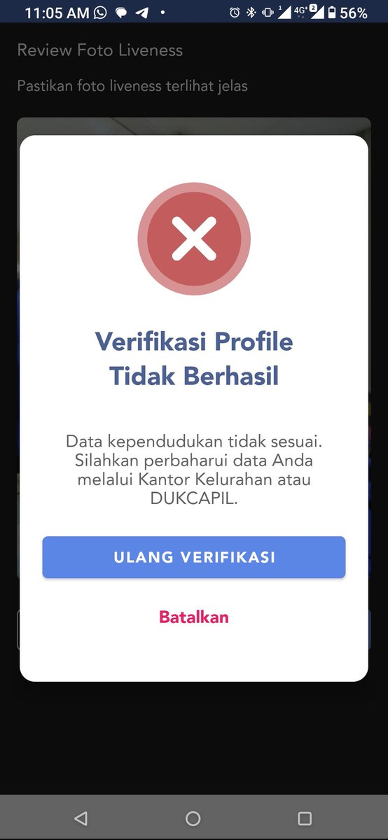 yiren95's tweet photo. @SamsatDigital Berulang2 kali foto ktp dan verifikasi liveness wajah tapi gagal mulu , kira2 kenapa ya ? Apakah ada solusi ? https://t.co/nSGXOchXiq