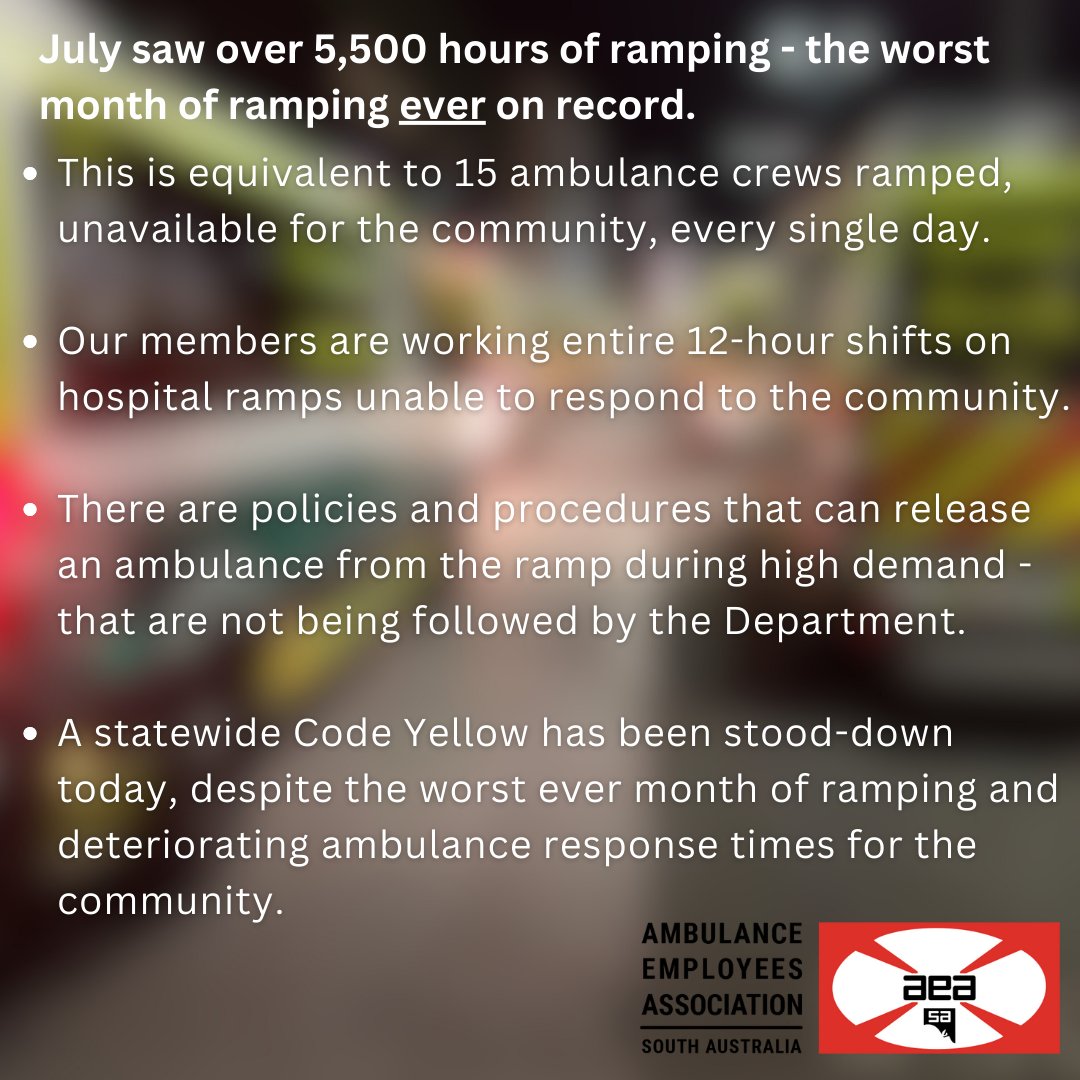 Ambulance Employees Association (SA) tweet media