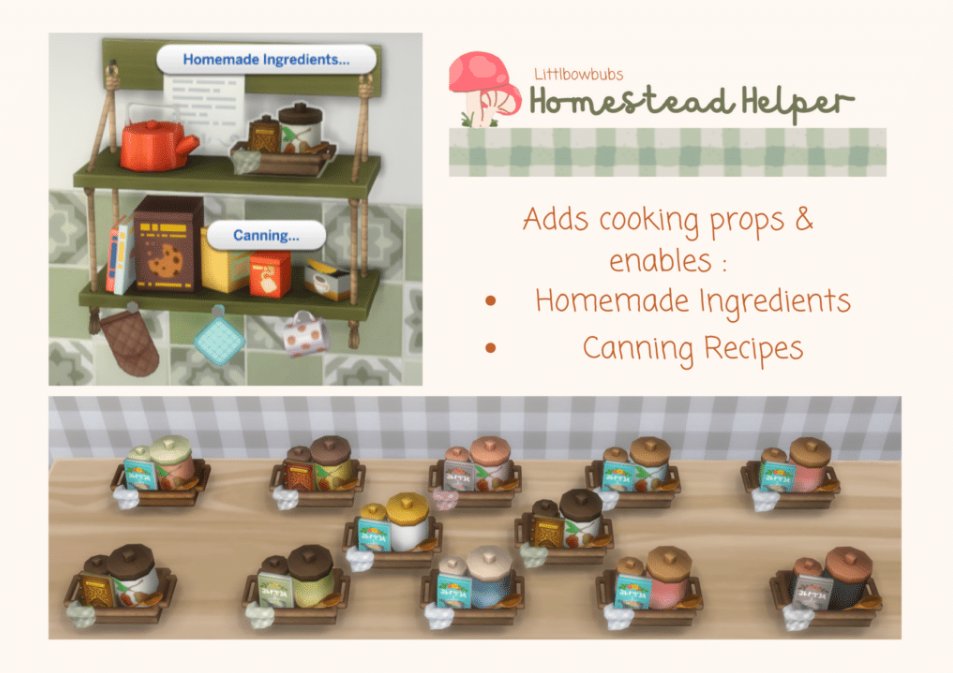 Homestead Helper Mod &amp; Grannies Cookbook Mod by <a href="/littlbowbub/">🧚Jess 🌿</a> are NOW UPDATED! 🥹 #TheSims4