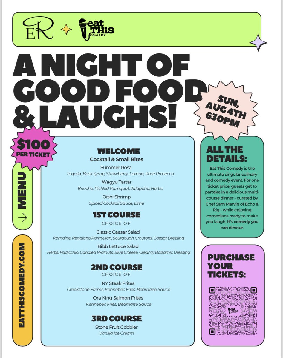 Join us for a fun night of food &amp; comedy! eventbrite.com/e/eat-this-com…