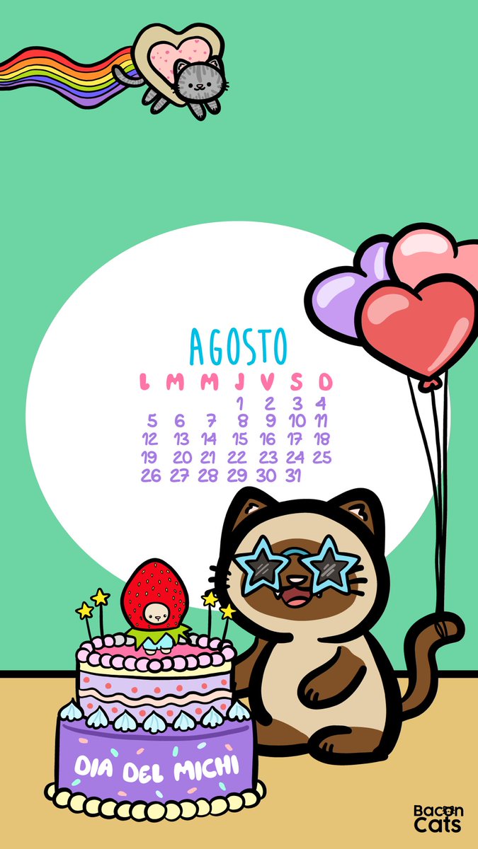 Baconcatsmx's tweet photo. 🙌🏼 ¡Llegaron los #michicalendarios! 🙌🏼

Con 4 diseños  para acompañarte todo agosto: 

🏅Con michitos olímpicos 
🎉 Con michitos festivos por el día del gato 
🦈 Con gatitos y tiburones ballena 
🎮 Con michitos gamers

¡Compártelos con tu #michilover favoritx! 🙌🏼 https://t.co/JHxGcpC7tu