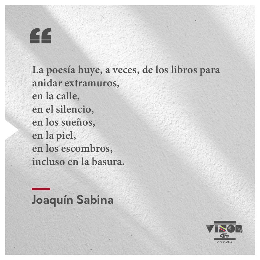 #PoetasVisor Joaquín Sabina #visordepoesía #books #poetry #visorlibros #poesia