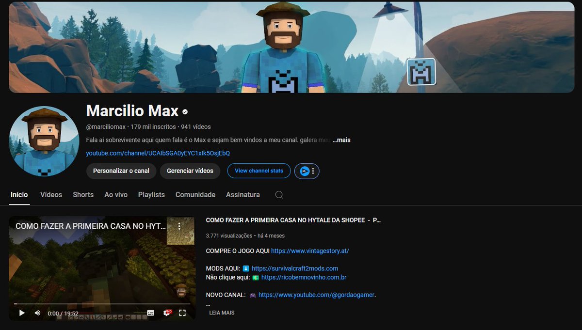 MarcilioMaxYT's tweet photo. @YouTubeBrasil @YouTubeCreators @YouTube 
Prezado YouTube, Venho por meio deste solicitar sua ajuda urgente, pois o meu canal, que é minha principal fonte de renda, Desde 2011, crio conteúdo sobre Survivalcraft e Vintage Story,  foi desmonetizado hoje. conteúdo reutilizado. https://t.co/NykZ42u4LS