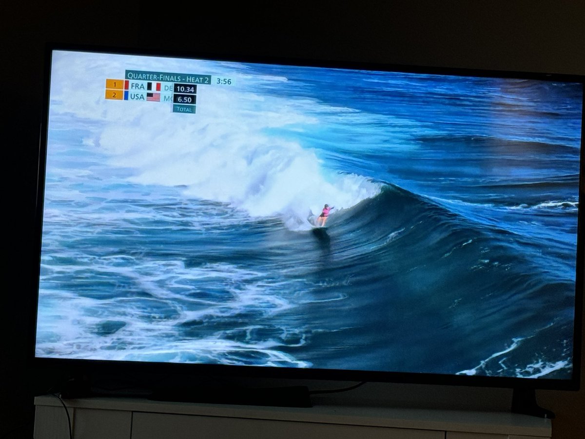 HallEsq's tweet photo. Hot take: you may not think it belongs there, but surfing is the only Olympic sport where there is a chance a competitor could get eaten right in the middle of competing https://t.co/msnpzZfGEC