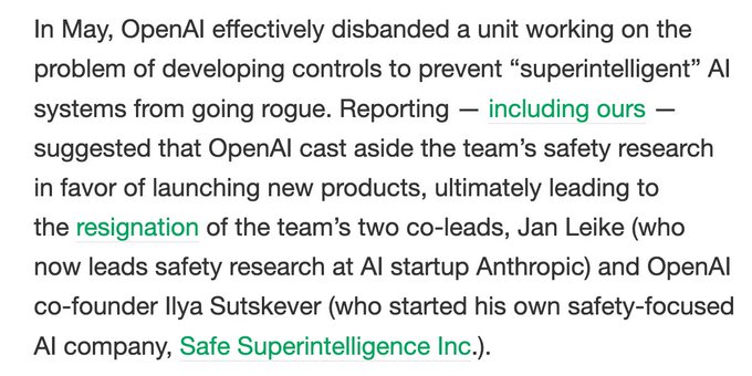 OpenAI pledges to give U.S. AI Safety Institute early access to its next model https://t.co/TYUIUw9eHm