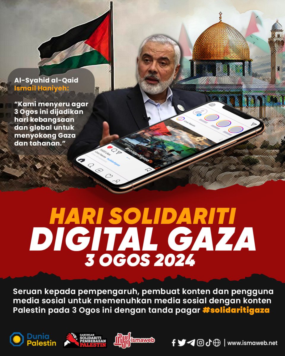 numanmazlan's tweet photo. #solidaritigaza

Ayuh semua 3 Ogos esok. https://t.co/kC4ONrxGaz