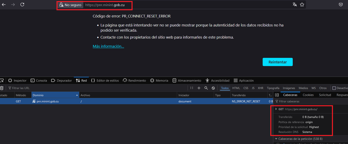 White_Hunters's tweet image. ¡ATENCIÓN! 📢

❌ POLICÍA DE CUBA DESCONECTADA ❌
➡ SEBIN CUBA
#Downsite #TangoDown
➡ 🔗pnr.minint.gob.cu☠️
💀 Cuentas de #CyberHuntersOp #Anonymous:
@mstrbotnet
@SkullHunters_
@CyberHuntersOp
@Astaroth_WH
@White_Hunters
@SytryOpFenix
@YourAnonHunters
@Woman_HuntersCL…