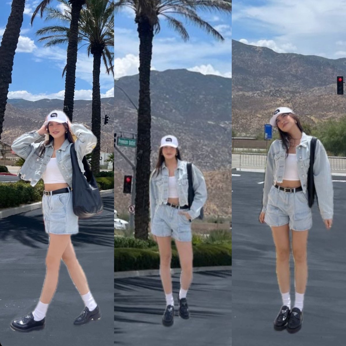 she slayed in that denim fit from top to bottom
