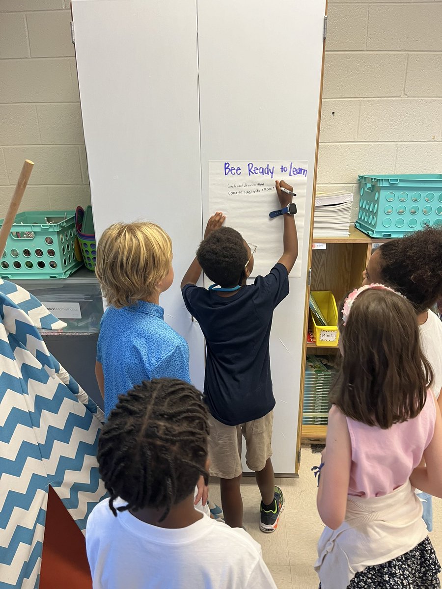 Had a great first day back with my Bees! 🐝 We are hard at work discussing what each of our Brandon Responsibilities really means. Students are already collaborating and ready to excel this year! Can’t wait for Day 2 tomorrow.