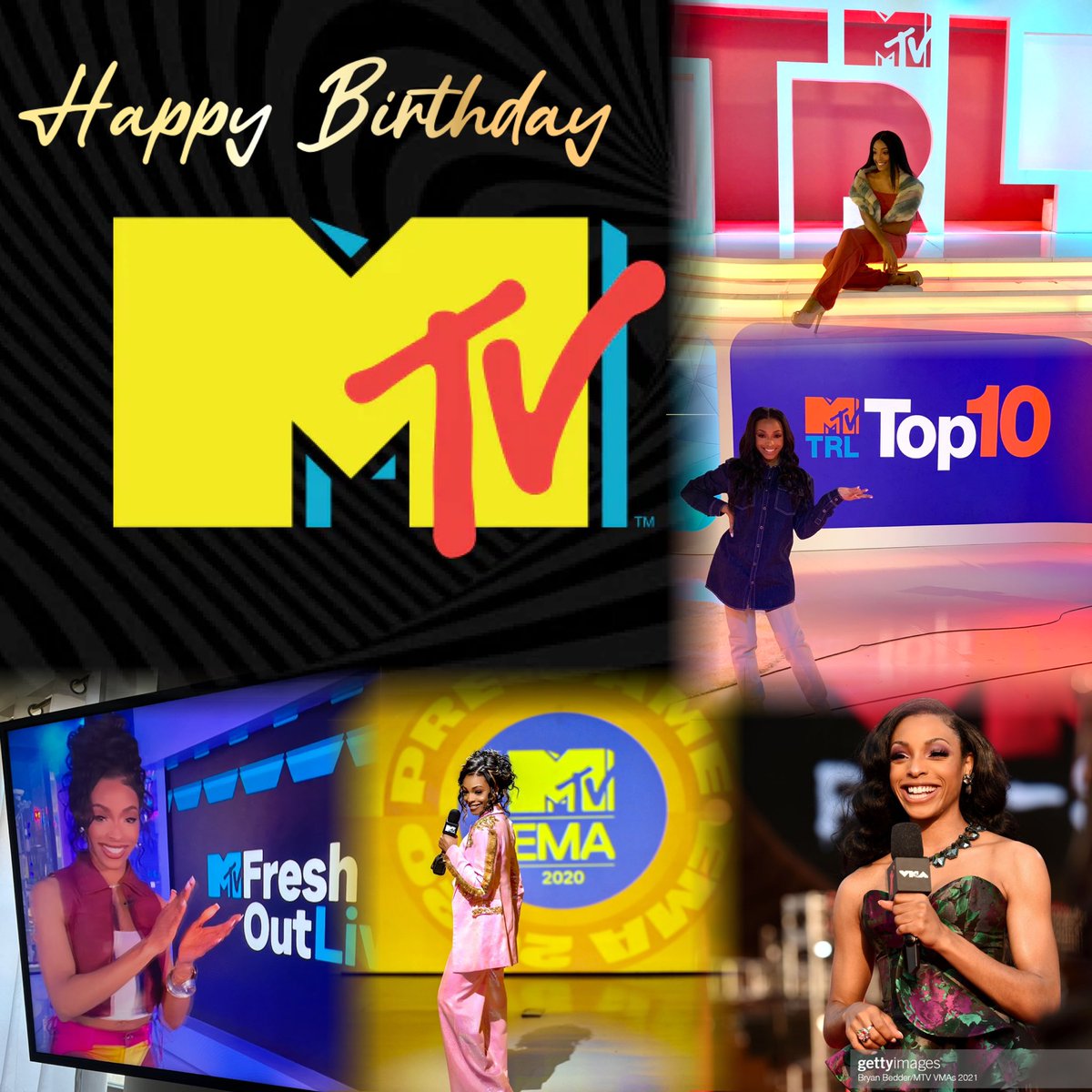 JMedia_'s tweet photo. Happy Birthday @MTV from #TRL , #VMAs, #EMAs, #SoundUp, #FreshOutLive and more! It's incredible to be apart of the legacy, but even better a member of the Family. 📺🎂🎶 #mtv https://t.co/IxMWJG0BDG