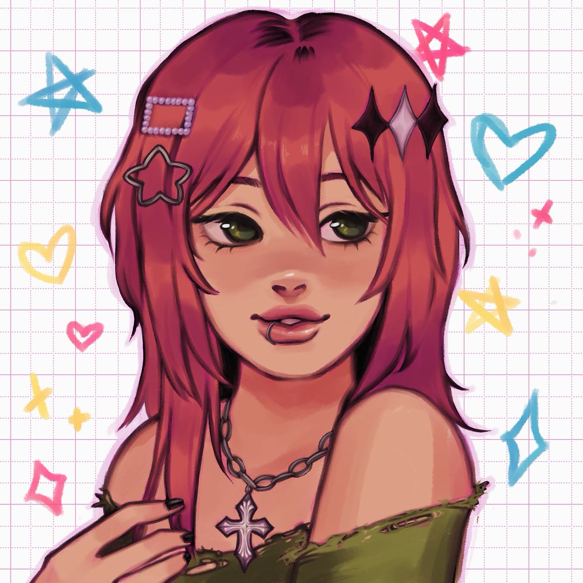 ack real rendering takes so long lol but i wanted to try pouring a lot into a piece and i really like how this turned out!! oc belongs to tuna.biodegradable on insta