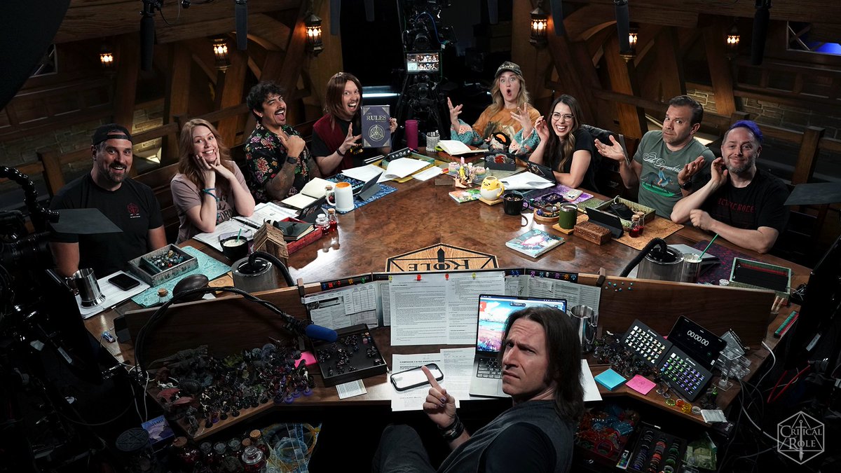 CriticalRole's tweet photo. BELLS HELLS ARE BACK BABY! 🔔 🔥 

Our Campaign 3 crew returns to the table as Episode 102 kicks off RIGHT NOW! ✨ 

JOIN THE ADVENTURE ⬇️ 
https://t.co/eTPKdiDGfl
https://t.co/oKsRCIgTCi 
https://t.co/hNSeOvLoX0 https://t.co/zOyQHxGbGE