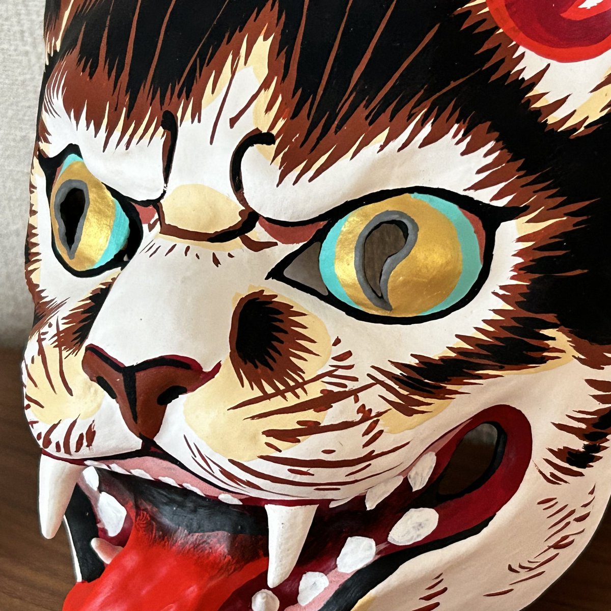 妖怪面 紹介】 こちらは歌川国芳、国貞、国輝の描いた #浮世絵 に登場