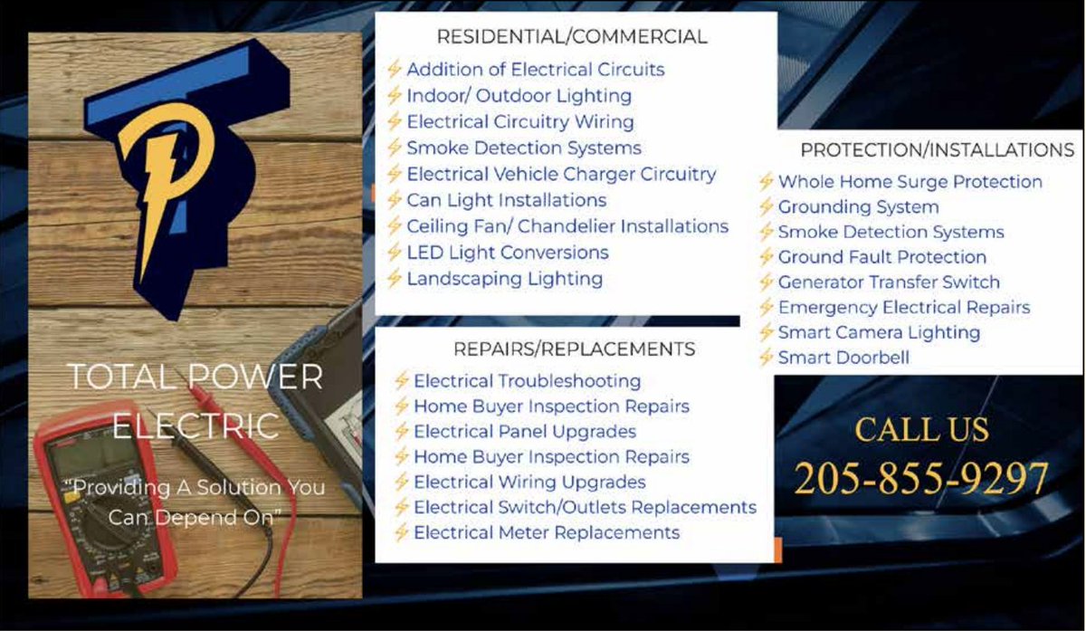 cfpbirmingham's tweet image. Total Power Electric provides customers a solution they can depend on! #electrician #electricalproblems #birminghamalabama #homerepair
