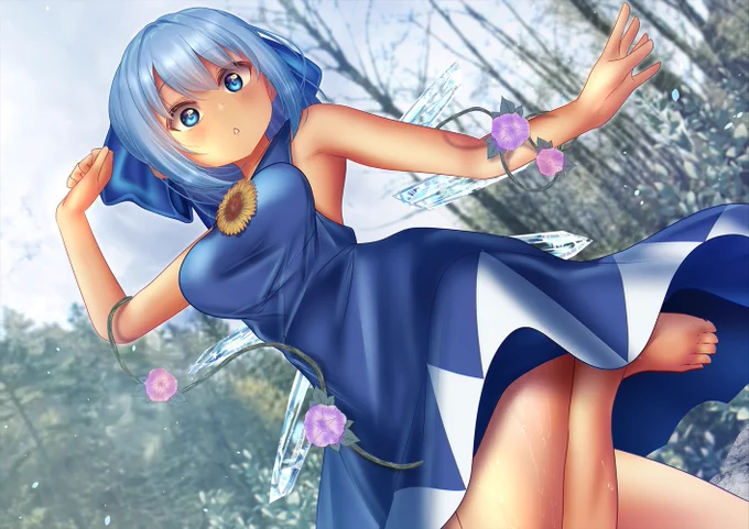 スケブでチルノちゃんを膨らませました!あたい⑨だから加減出来ない! 