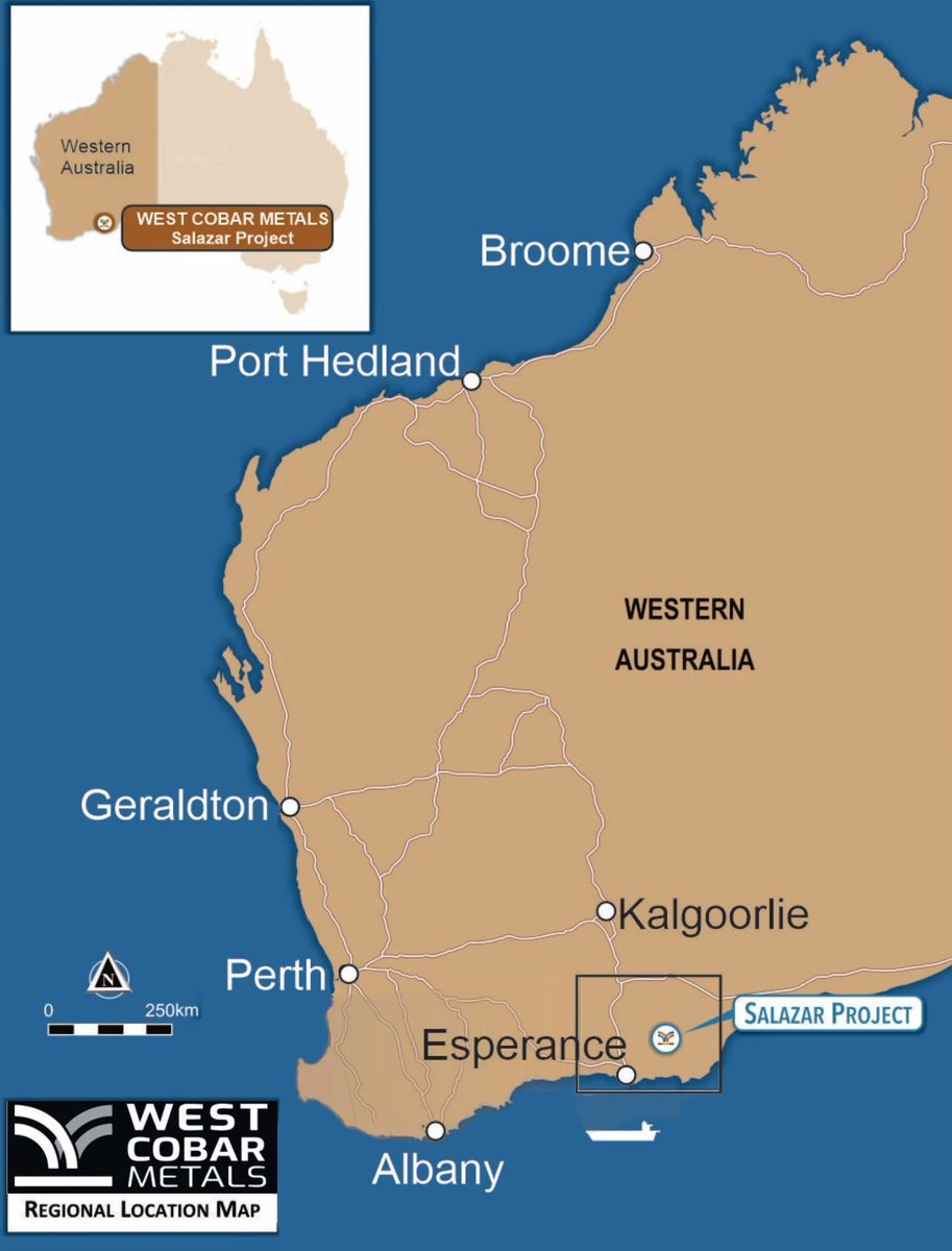 West Cobar Metals has achieved excellent recent scandium leaching results at the Salazar Project in WA.

Extraction levels over 90% were achieved using HCl leaching.

FULL ANNOUNCEMENT: bit.ly/3A80krj

$WC1 $WC1.ax #criticalminerals #scandium #exploration #mining