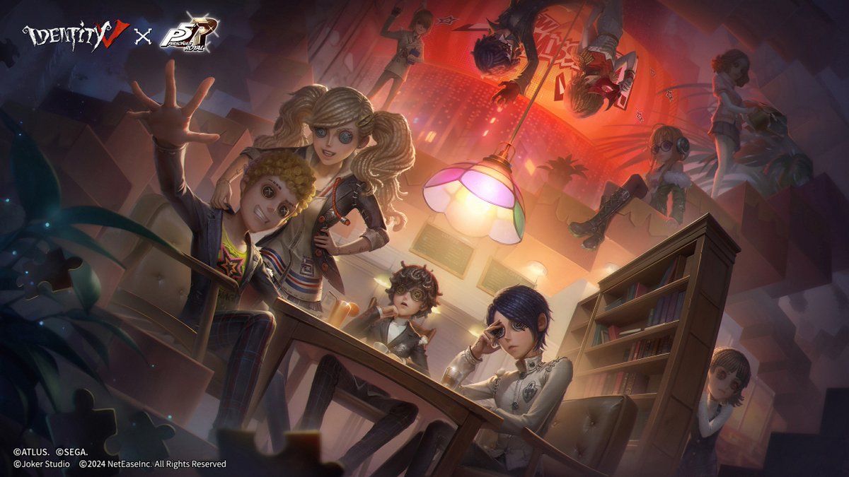 GameIdentityV's tweet photo. The Phantom Thieves are assembled!
Identity V x Persona 5 Royal Crossover online today!
Take your heart!
Share the post with the tag, and we will pick 3 lucky visitors for Persona 5 Crossover Essence I or II × 10 each.
#IdentityV #IDVP5R https://t.co/Vc0x76z7I6