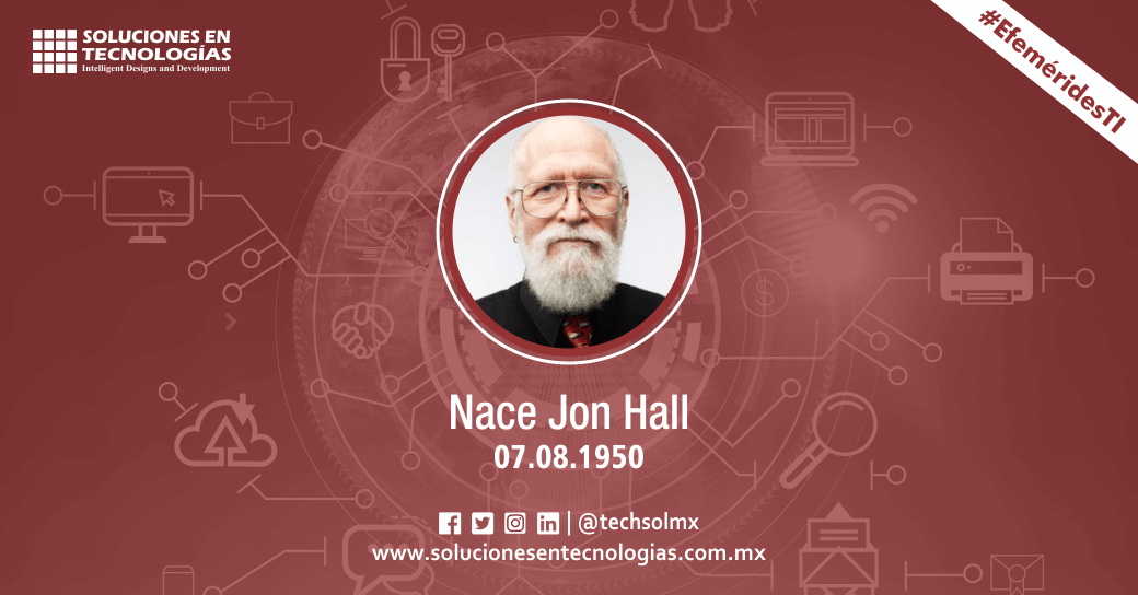 techsolmx's tweet photo. Un día como hoy (07/08/1950): Nacía en Estados Unidos, Jon «Maddog» Hall, Presidente del Consejo de Linux Professional Institute y Director Ejecutivo de OptDyn. Ver más: https://t.co/YwFjI8Oidv
#SomosSoluciones #EfeméridesTI #JonHall #Maddog #Linux #OptDyn #Tecnologías #TIC #IT https://t.co/QnLrNkbCEW