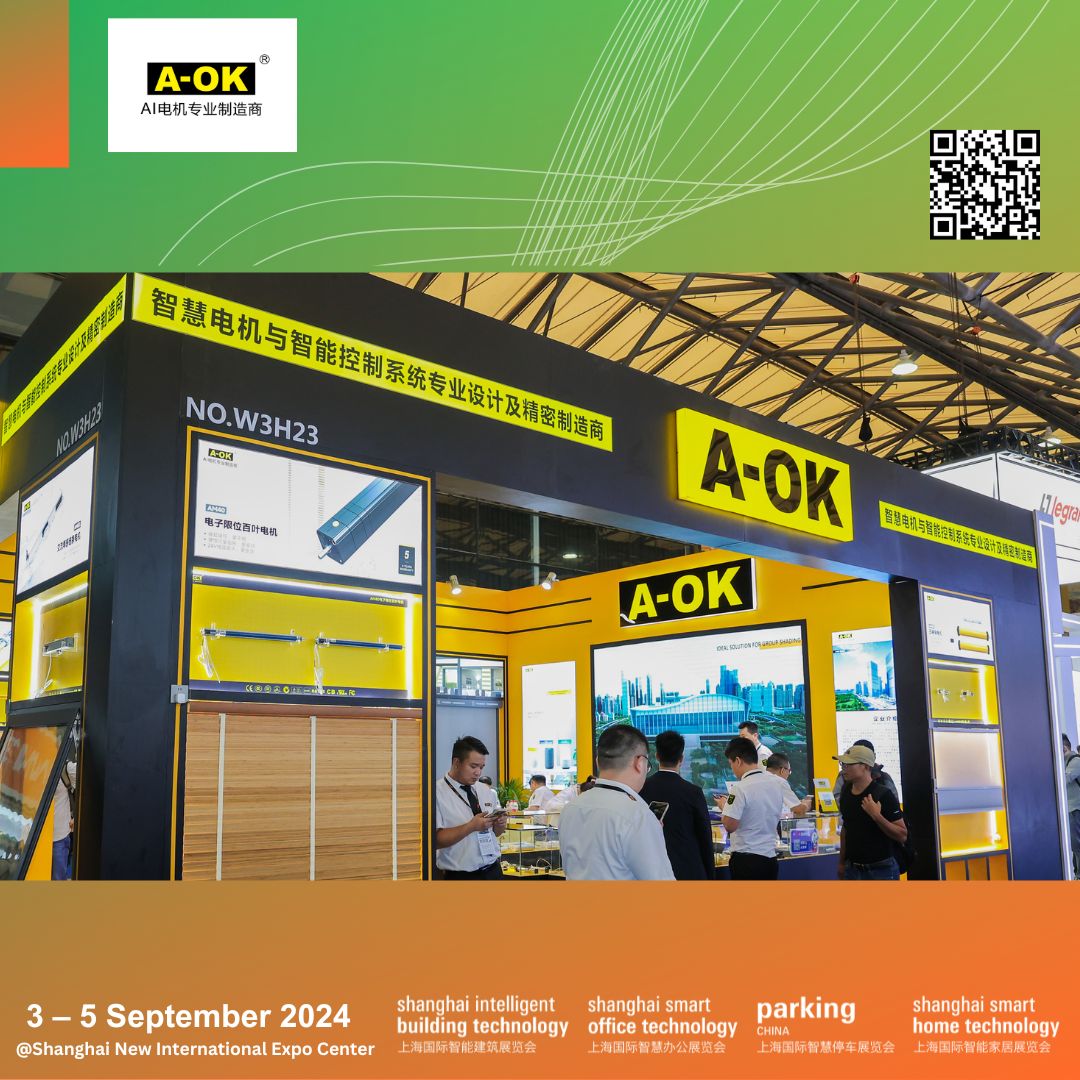 SmartSsht's tweet image. Come and visit at A-OK to check its "AM45 Solar Powered Obstacle Detection DC Tubular Motor".

SIBT/ SSOT / PKC/ SSHT
Date: 3- 5 September 2024
Venue: Shanghai New International Expo Center (SNIEC), Shanghai, China

#smarthome #tubularmotor #windowcovering