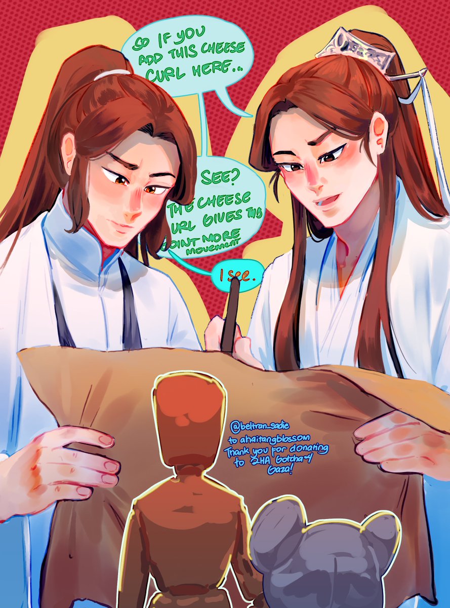 beltran_sadie's tweet photo. Another prompt done for @2haAction this one is based on a prompt by @ahaitangblossom where Murong Chuyi and Chu Wanning meetup and compare their inventions.

#2ha #yuwu https://t.co/PMya8FU5fh