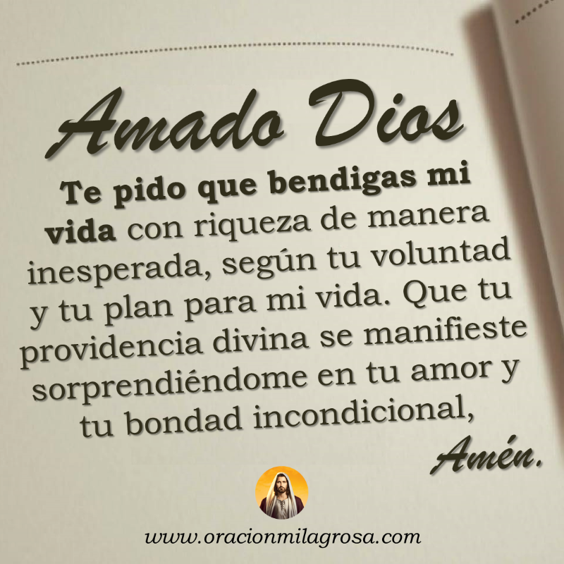 oracion_milagro's tweet photo. HAZ ESTA ORACIÓN Y RECIBIRÁS DINERO DE MANERA INESPERADA: Haz esta oración para acercarte a DIOS, darle gracias por su amor y pedirle al Señor que te bendiga, te prospere y te conceda el milagro de una vida llena de paz y abundancia.

Haz esta oración en: https://t.co/8IZQ5cwCV9