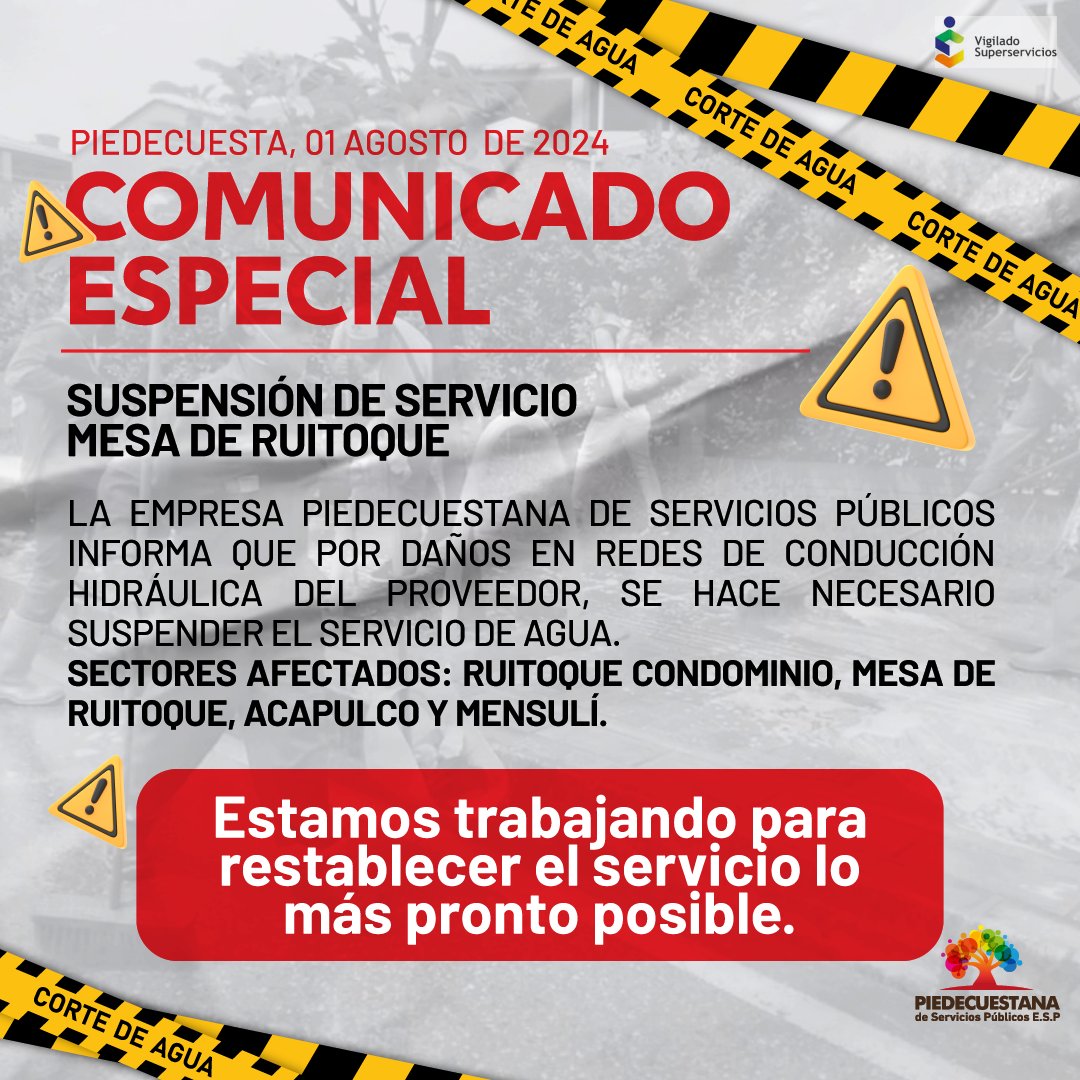 Piedecuestana de Servicios Públicos (@piedecuestana_) on Twitter photo 