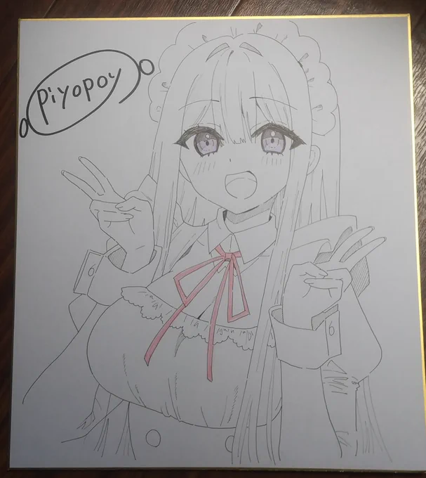 ポップアップ用の色紙色々描きました!左が展示用で右がガラポンの景品です。その他にも楽しんで貰える様に色々準備してます!8月10日~エターナルトイズ秋葉原店に是非遊びに来てください! 