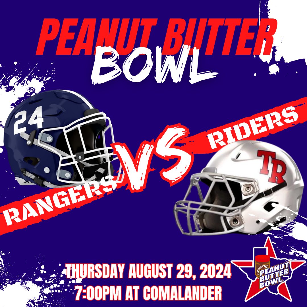 Your Roughriders will participate in the Peanut Butter Bowl vs Smithson Valley. This campaign has been helping families in need for the last 9 years. We are asking for each of you and the entire Rider community to join us in collecting peanut butter to help fight hunger. 

This